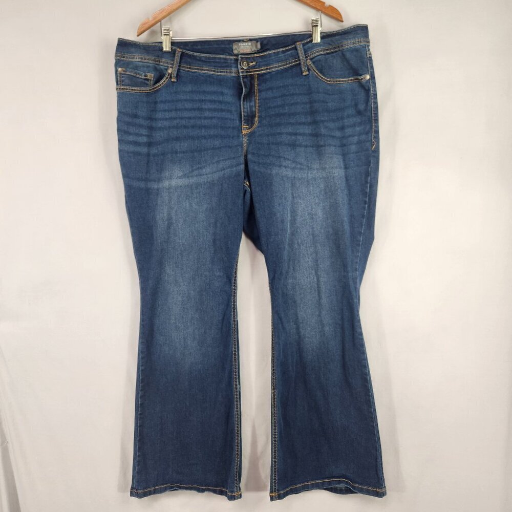 Torrid Feel The Fit Luxe Slim Boot Denim Jeans Plus Size 22R Super Stretch Blue